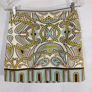 SOLD Paisley Medallion 4 Olive Blue Lime Ivvory